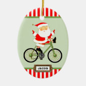 Cyclist Weihnachtsgeschenk Keramik Ornament (Vorne)