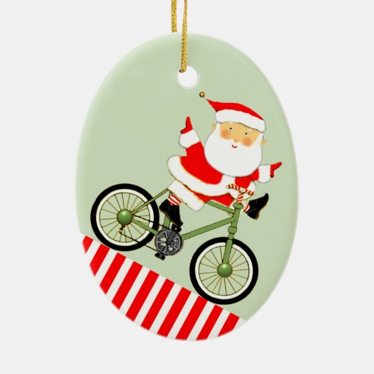 Cyclist Weihnachtsgeschenk Keramik Ornament (Hinten)