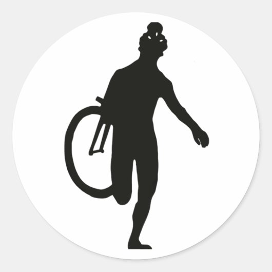 Cyclo-Runner-Aufkleber Runder Aufkleber (Vorderseite)