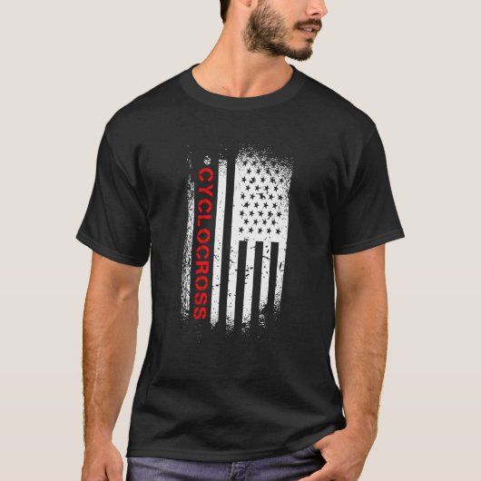 Cyclocross American Flag T-Shirt (Vorderseite)