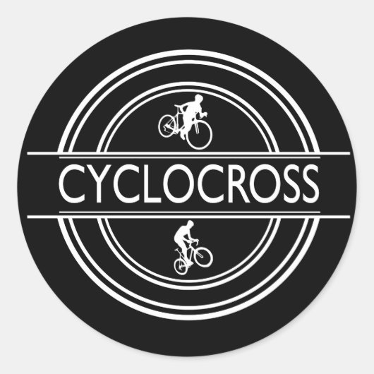 Cyclocross-Aufkleber Runder Aufkleber (Vorderseite)
