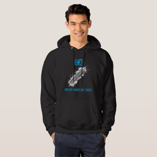 Cyclocross - CX-Winter macht mich Querblau Hoodie (Vorne ganz)