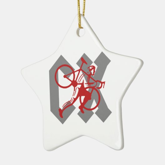 Cyclocross Keramik Ornament (Links)