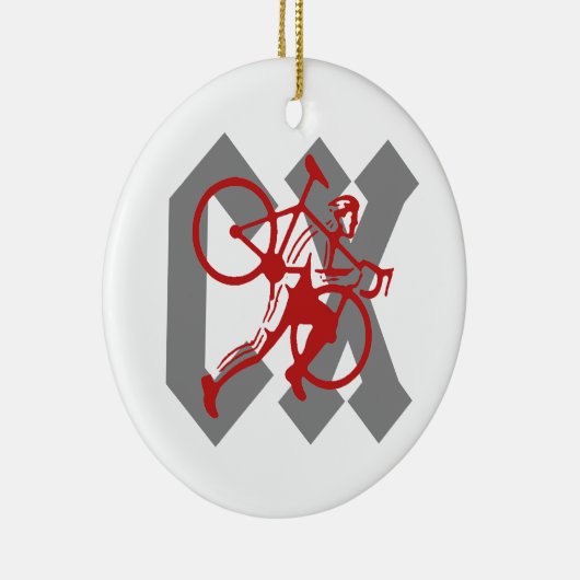 Cyclocross Keramik Ornament (Rechts)