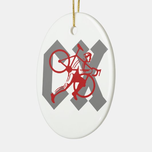 Cyclocross Keramik Ornament (Links)