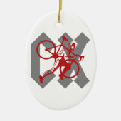 Cyclocross Keramik Ornament (Vorne)