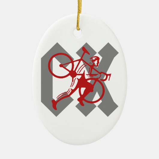 Cyclocross Keramik Ornament (Vorne)