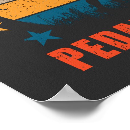 Cyclocross Run Fast Pedal Faster Gravel Bicycle T- Poster (Ecke)