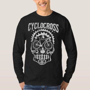 Cyclocross Skull Roadbike Biker T-Shirt