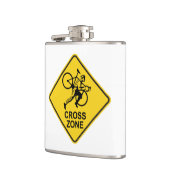 Cyclocross Zone Road Sign Flachmann (Links)