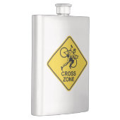 Cyclocross Zone Road Sign Flachmann (Rechts)