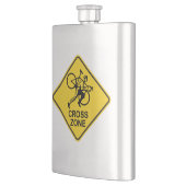 Cyclocross Zone Road Sign Flachmann (Links)