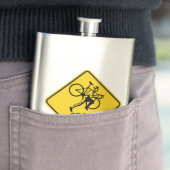 Cyclocross Zone Road Sign Flachmann (Beispiel)