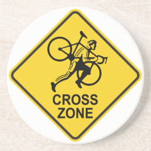Cyclocross Zone Road Sign Getränkeuntersetzer