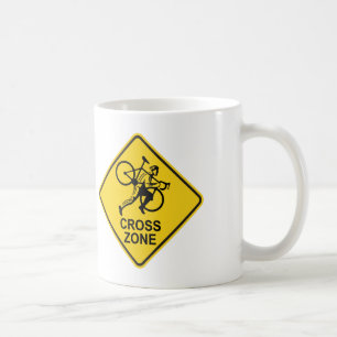 Cyclocross Zone Road Sign Kaffeetasse