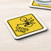 Cyclocross Zone Road Sign Untersetzer (Linke Seite)