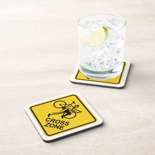 Cyclocross Zone Road Sign Untersetzer (Rechte Seite)