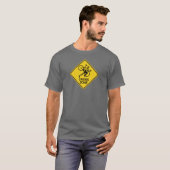 Cyclocross Zonen-Verkehrsschild T-Shirt (Vorne ganz)