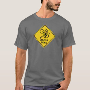 Cyclocross Zonen-Verkehrsschild T-Shirt