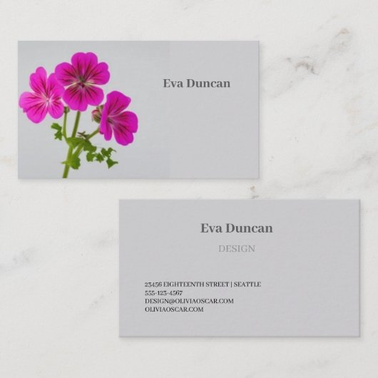 Cyclomene-Blume Visitenkarte (Vorne/Hinten)