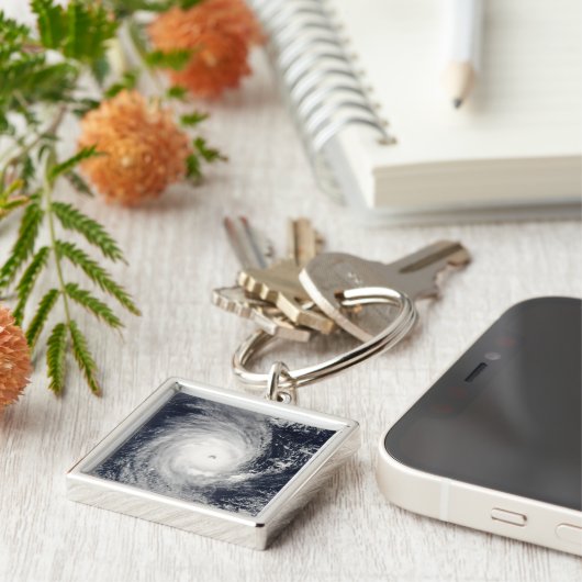 Cyclone Adeline-Juliet bewegt West Schlüsselanhänger (Seite)