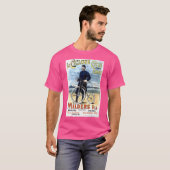 Cyclone Cycle Vintag Bicycle Werbung Print T-Shirt (Vorne ganz)