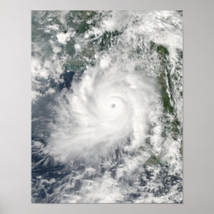 Cyclone Giri moves ashore over Burma Poster