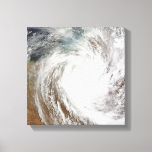 Cyclone Laurence bewegt sich weit ins Landesinnere Leinwanddruck