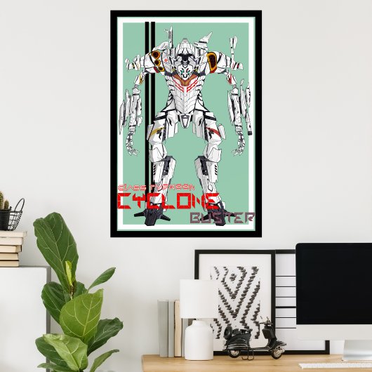 Cyclone Mecha Robot Poster (Heimbüro)