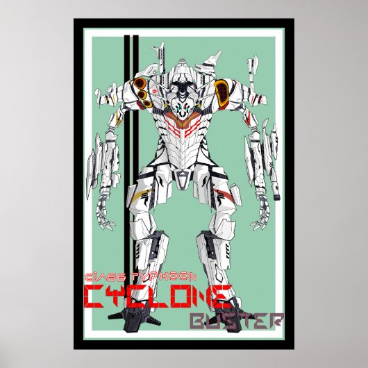 Cyclone Mecha Robot Poster (Vorne)