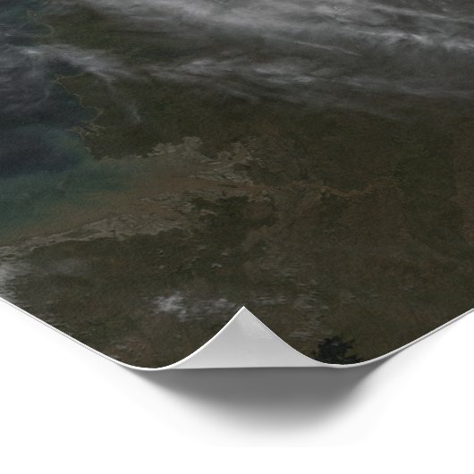 Cyclone Monica im Südpazifik Poster (Ecke)