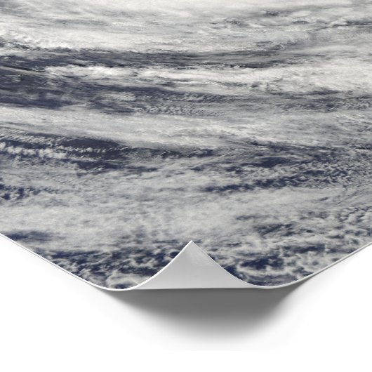 Cyclone Rene over the South Pacific Ocean Poster (Ecke)