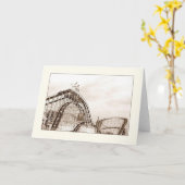 Cyclone Rollercoaster Blank Greeting Card Karte (Gelbe Blume)