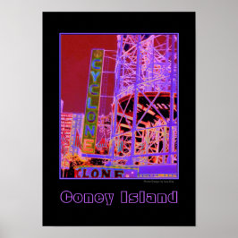 Cyclone Rollercoaster Psychedelic Poster