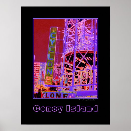 Cyclone Rollercoaster Psychedelic Poster (Vorne)