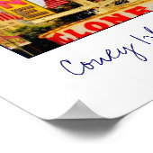 Cyclone Rollercoaster Sign Poster (Ecke)