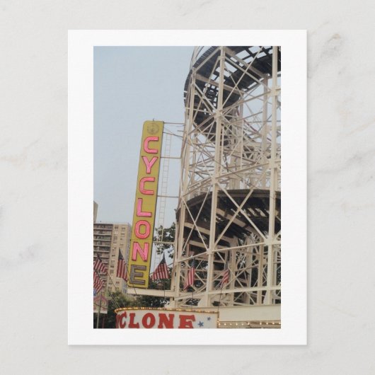 Cyclone Sign (Coney Is, NY) Postcard Postkarte (Vorderseite)