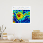 Cyclone Yasi 2, Queensland, Februar 2011 Poster (Küche)