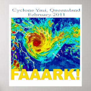Cyclone Yasi, Queensland, Februar 2011 Poster
