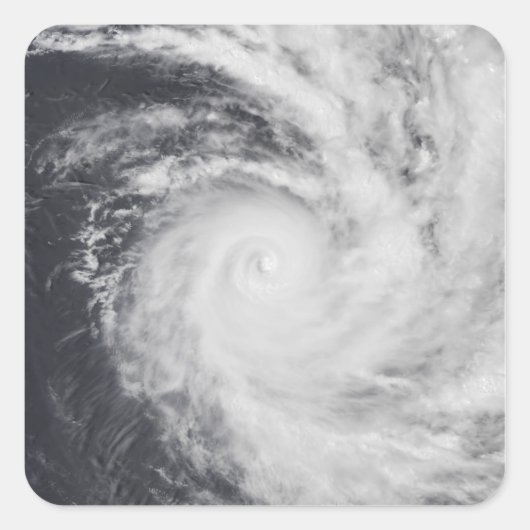 Cyclone Zoe im Südpazifik Quadratischer Aufkleber (Vorderseite)
