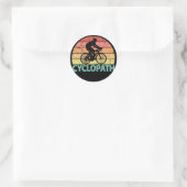 Cyclopath Funny Cycling Runder Aufkleber (Tasche)