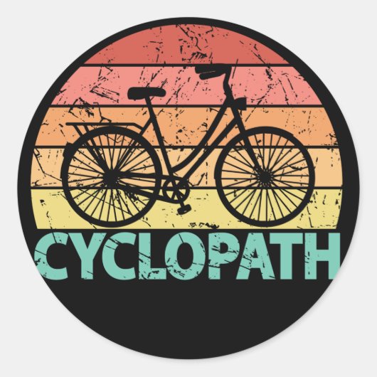 Cyclopath Funny Cycling Runder Aufkleber (Vorderseite)