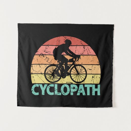 Cyclopath Funny Cycling Wandteppich (Vorderseite (Horizontal))
