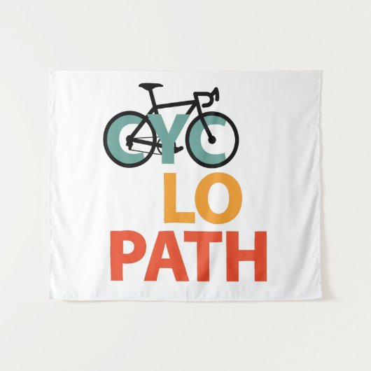 Cyclopath Funny Cycling Wandteppich (Vorderseite (Horizontal))