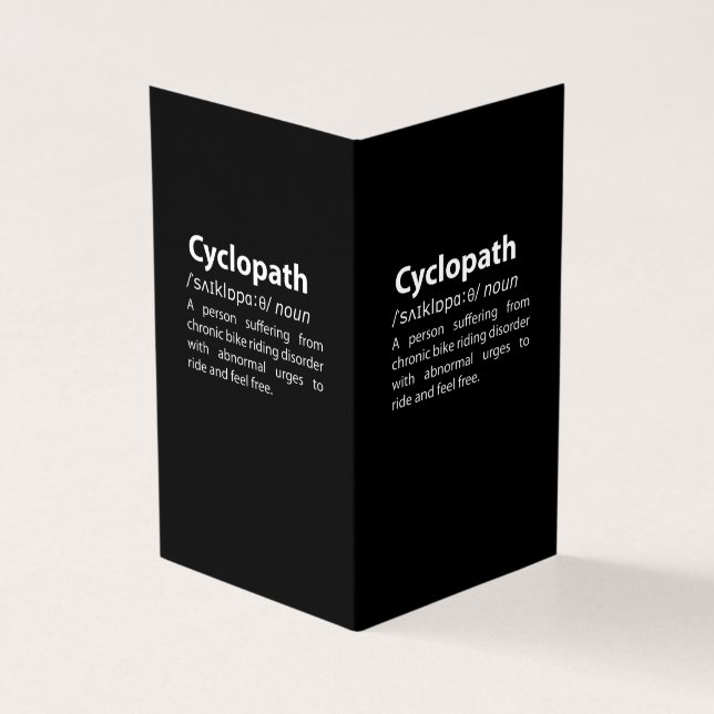 Cyclopath Funny Dictionary Definition (Vorderseite)