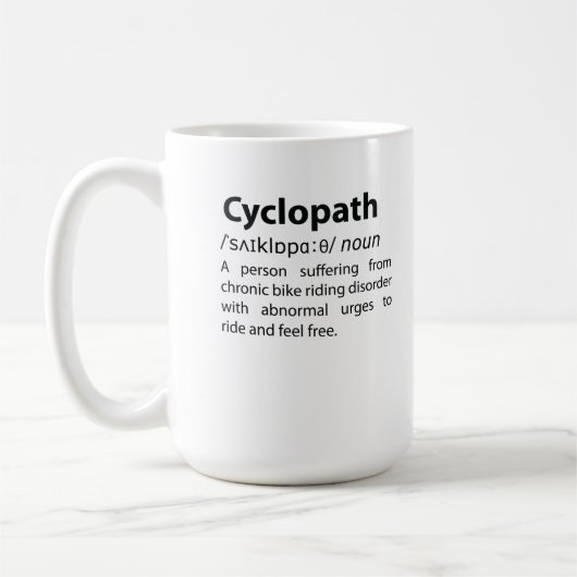 Cyclopath Funny Dictionary Definition Kaffeetasse (Links)