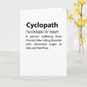 Cyclopath Funny Dictionary Definition Karte (Gelbe Blume)