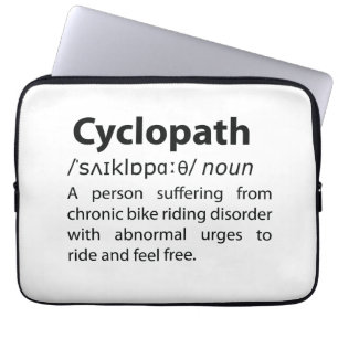 Cyclopath Funny Dictionary Definition Laptopschutzhülle