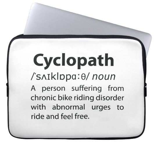 Cyclopath Funny Dictionary Definition Laptopschutzhülle (Vorderseite)