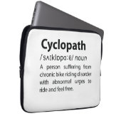 Cyclopath Funny Dictionary Definition Laptopschutzhülle (Vorne Rechts)